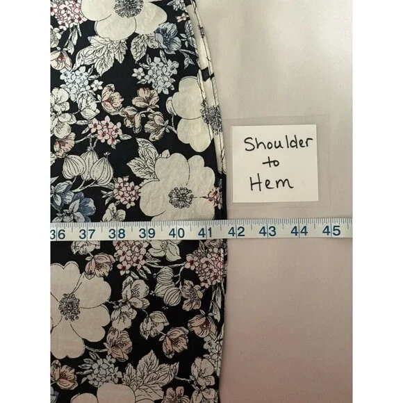 Ann Taylor Dress 16 Floral Cotton Poplin Lined Cottage Wedding Shower Modest Tea - Picture 14 of 14